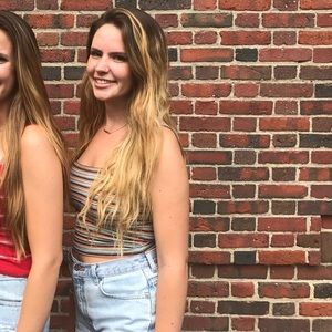 brandy melville stripped crop top